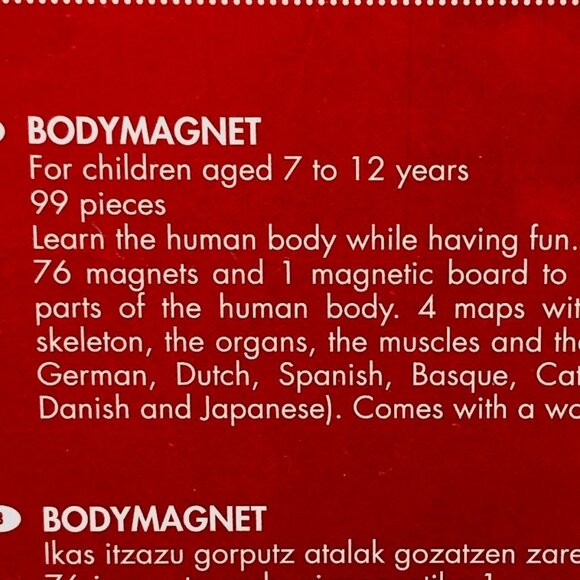 Janod-Body Magnet Human Body Game Magnetic Anatomy Puzzle For Age 7+ New in Box - Picture 13 of 16